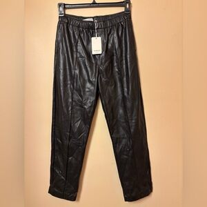 Weekend Black Faux Leather Pants